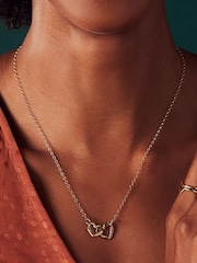 Sterling Silver Personalised Double Heart Names Necklace by Posh Totty Designs - Image 3 of 4