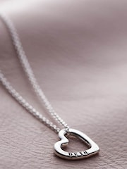 Personalised Mini Love Heart Necklace by Posh Totty Designs - Image 1 of 3