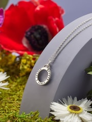 Personalised Geometric Circle Charm Necklace by Posh Totty Designs - Image 1 of 3