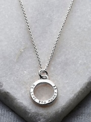 Personalised Geometric Circle Charm Necklace by Posh Totty Designs - Image 2 of 3