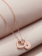 Personalised 9ct Heart And Tag Necklace by Posh Totty Designs - Image 2 of 4