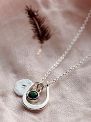 Horseshoe Personalised Charm Necklace by Posh Totty Designs - Image 1 of 4