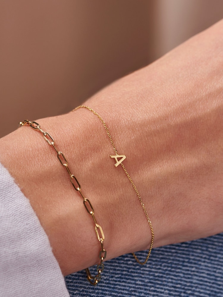 Petite 9ctInitial Bracelet by Posh Totty Designs - Image 2 of 5