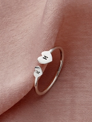 Personalised Heart Open Ring by Posh Totty Designs - Image 1 of 3