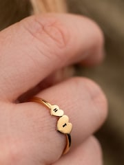 Personalised Heart Open Ring by Posh Totty Designs - Image 2 of 3