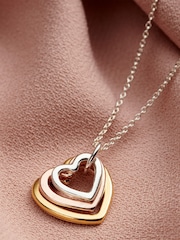 Personalised Rainbow Family Names Heart Necklace by Posh Totty Designs - Image 2 of 4