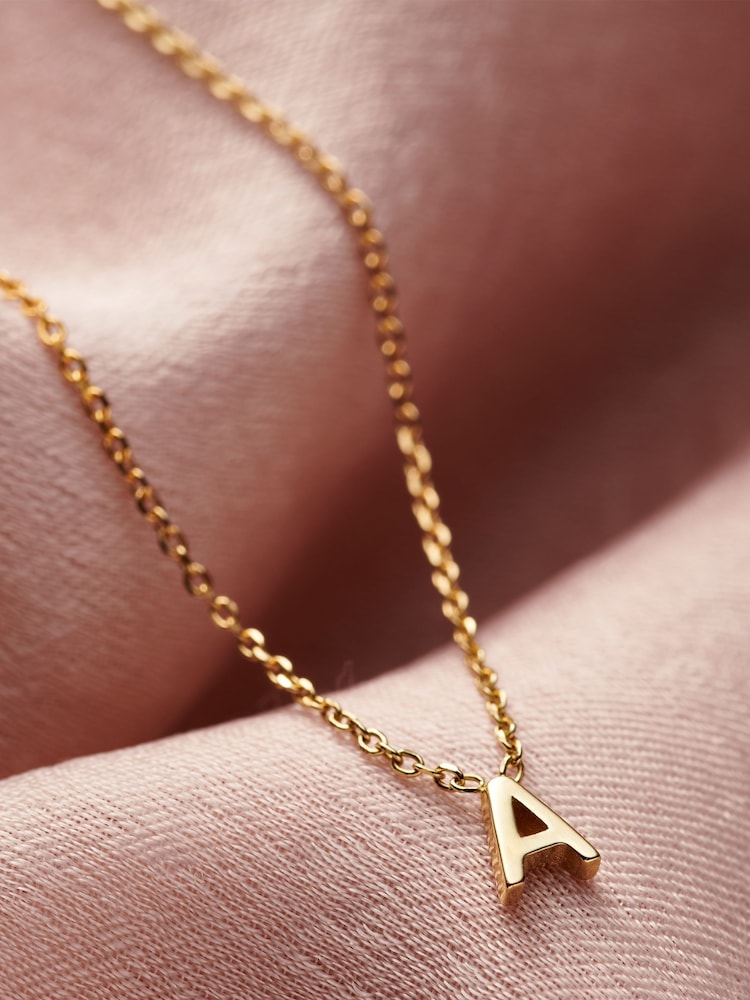 Personalised Petite Initial Necklace by Posh Totty Designs - Image 1 of 4