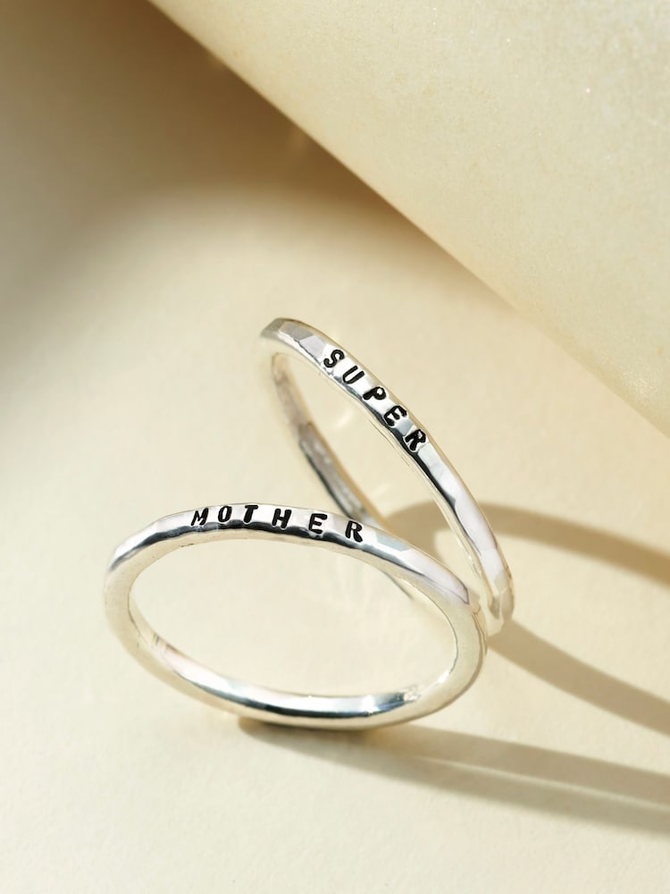 Personalised Stacker Ring by Posh Totty Designs - Image 1 of 4