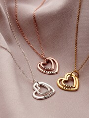 Personalised Mummy And Baby Heart Necklace by Posh Totty Designs - Image 2 of 3