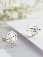 Personalised Wedding Special Time Cufflinks by Posh Totty Designs - Image 1 of 4