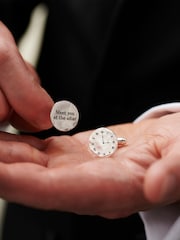 Personalised Wedding Special Time Cufflinks by Posh Totty Designs - Image 3 of 4