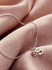 Personalised Initial Letter & Birthstone Charm Bracelet by Posh Totty Designs - Image 1 of 4