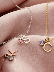 Personalised Initial Letter & Birthstone Charm Bracelet by Posh Totty Designs - Image 2 of 4