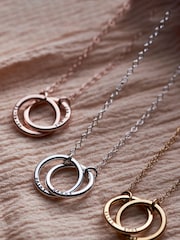 Personalised Medium Double Hoop Names Necklace by Posh Totty Designs - Image 2 of 4