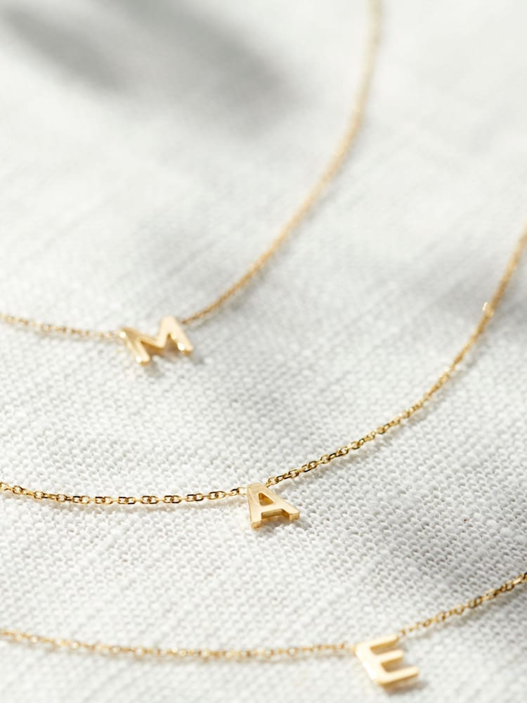 Petite 9ct Initial Necklace by Posh Totty Designs - Image 2 of 5