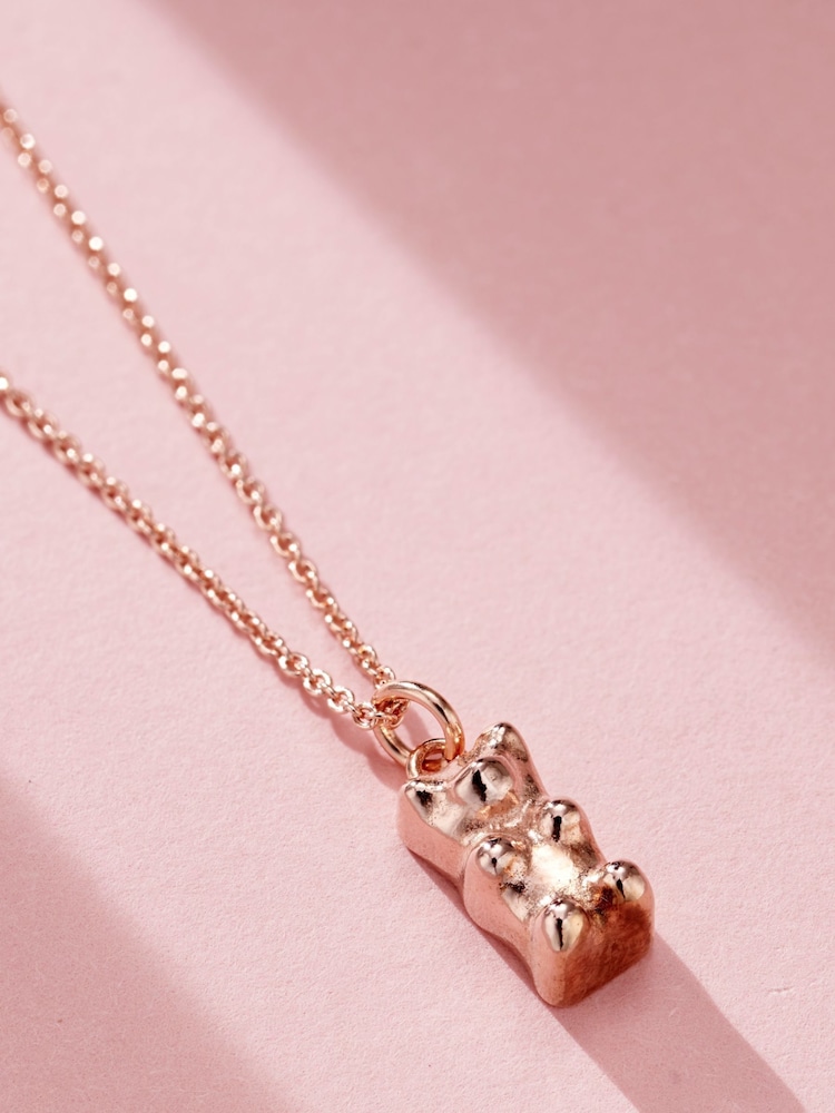 Personalised Gummy Bear Charm Necklace by Posh Totty Designs - Image 1 of 3