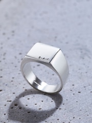 Personalised Unisex Signet Ring by Posh Totty Designs - Image 1 of 3