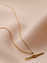 Personalised Albert T Bar Necklace by Posh Totty Designs - Image 1 of 4