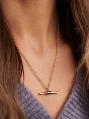 Personalised Albert T Bar Necklace by Posh Totty Designs - Image 2 of 4