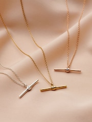 Personalised Albert T Bar Necklace by Posh Totty Designs - Image 3 of 4