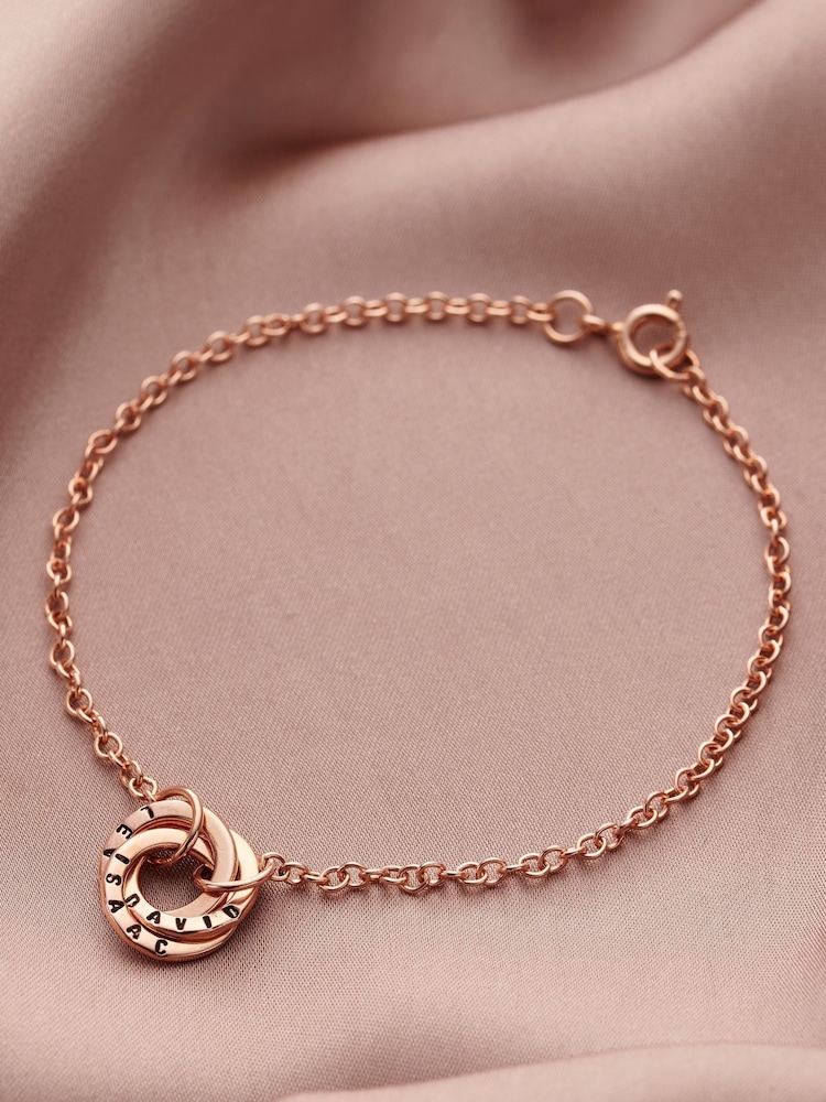Personalised Micro Russian Ring Bracelet by Posh Totty Designs - Image 1 of 3