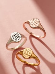Personalised Monogrammed Signet Ring by Posh Totty Designs - Image 3 of 5