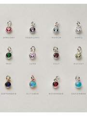 Personalised Birthstone Initial Heart Charm Necklace by Posh Totty Designs - Image 3 of 4