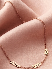 Personalised Family Names Station Necklace by Posh Totty Designs - Image 1 of 3