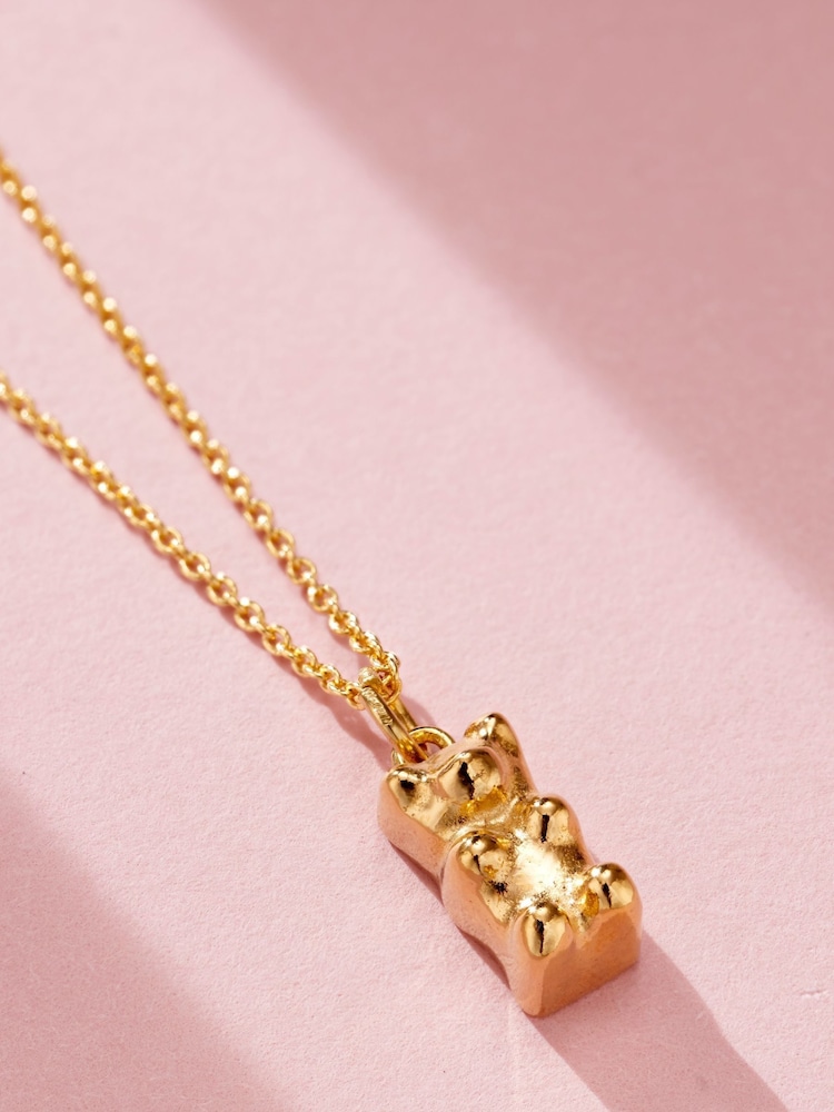 Personalised Gummy Bear Charm Necklace by Posh Totty Designs - Image 1 of 4 Personalised Gummy Bear Charm Necklace by Posh Totty Designs - Image 1 of 4