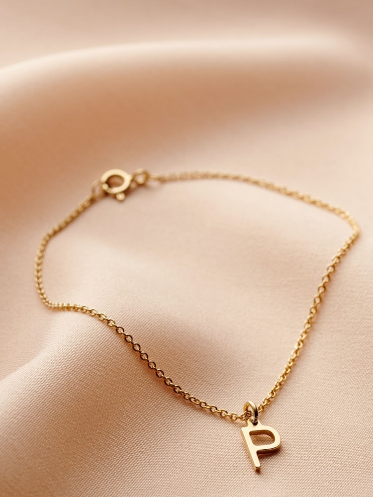 Personalised Initial Letter Charm Bracelet by Posh Totty Designs - Image 1 of 3