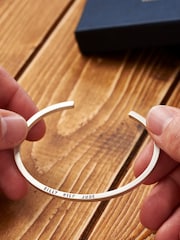 Personalised Mens Slim Cuff by Posh Totty Designs - Image 1 of 4