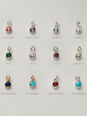 Personalised Birthstone Initial Heart Charm Necklace by Posh Totty Designs - Image 3 of 4