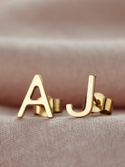 Personalised Initial Stud Earrings by Posh Totty Designs - Image 1 of 4
