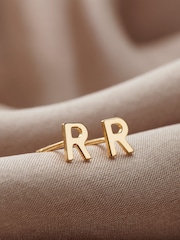 Personalised Initial Stud Earrings by Posh Totty Designs - Image 2 of 4