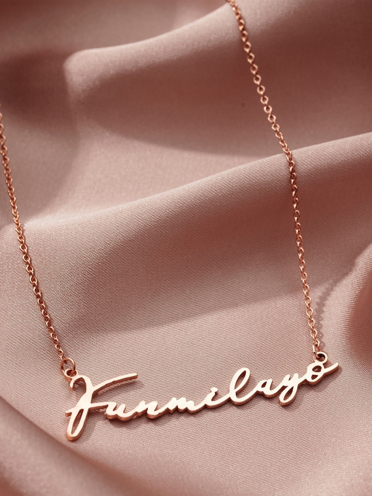 Personalised Script Name Necklace by Posh Totty Designs - Image 1 of 3