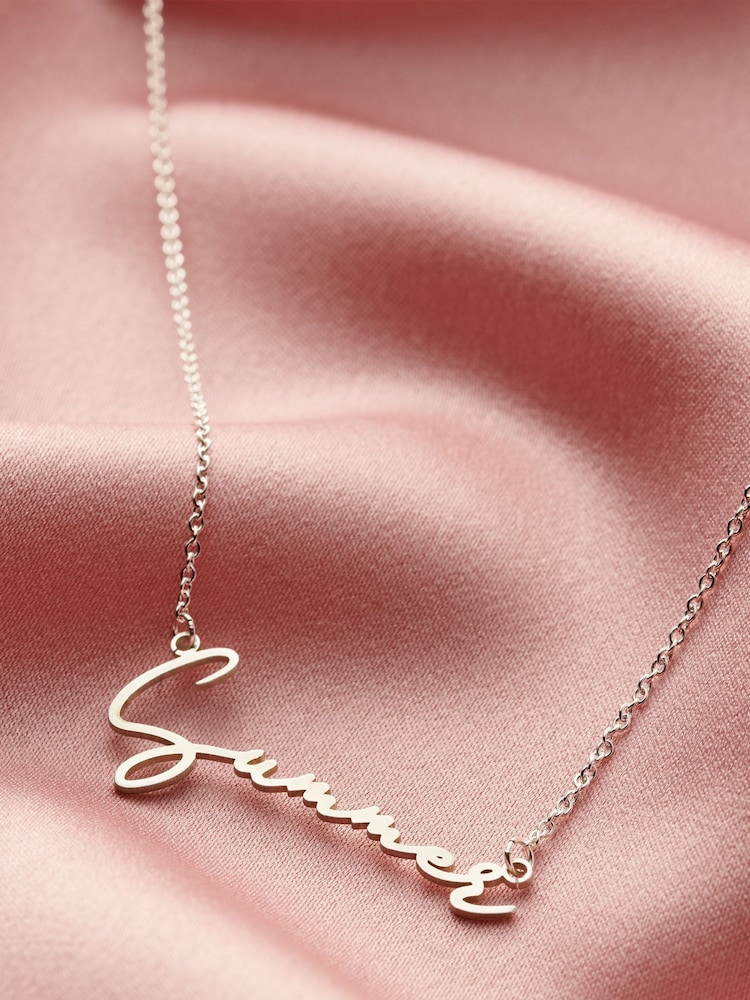 Personalised Script Name Necklace by Posh Totty Designs - Image 1 of 3