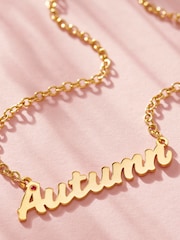 Personalised Birthstone Name Necklace By Posh Totty Designs - Image 1 of 5