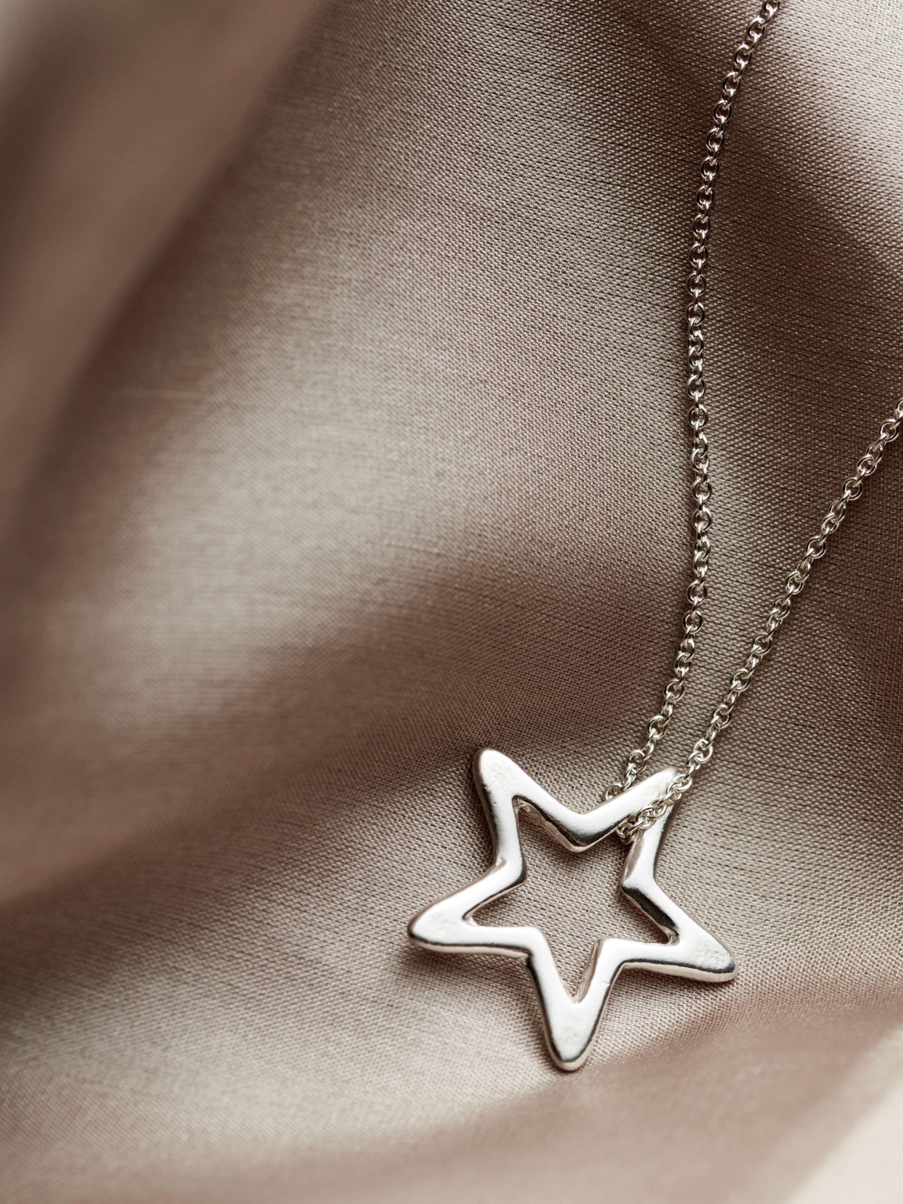 Personalised Open Star Necklace by Posh Totty Designs