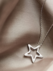 Personalised Open Star Necklace by Posh Totty Designs - Image 1 of 4