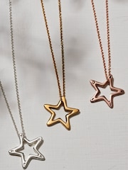 Personalised Open Star Necklace by Posh Totty Designs - Image 2 of 4