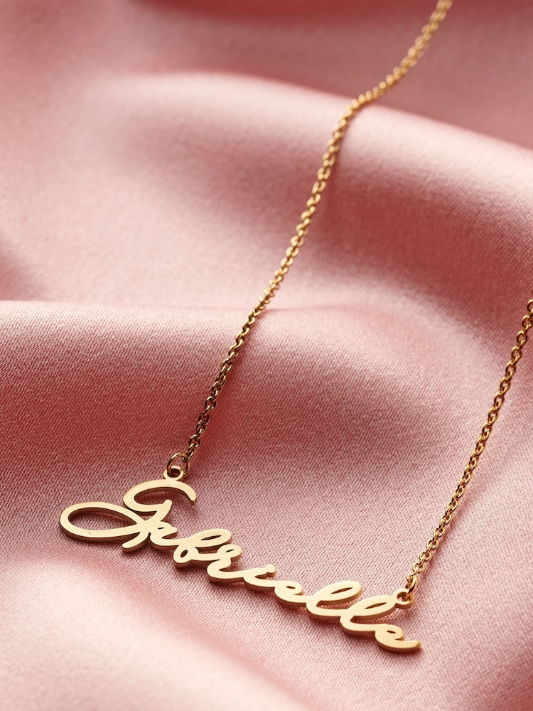 Personalised Script Name Necklace by Posh Totty Designs - Image 1 of 4