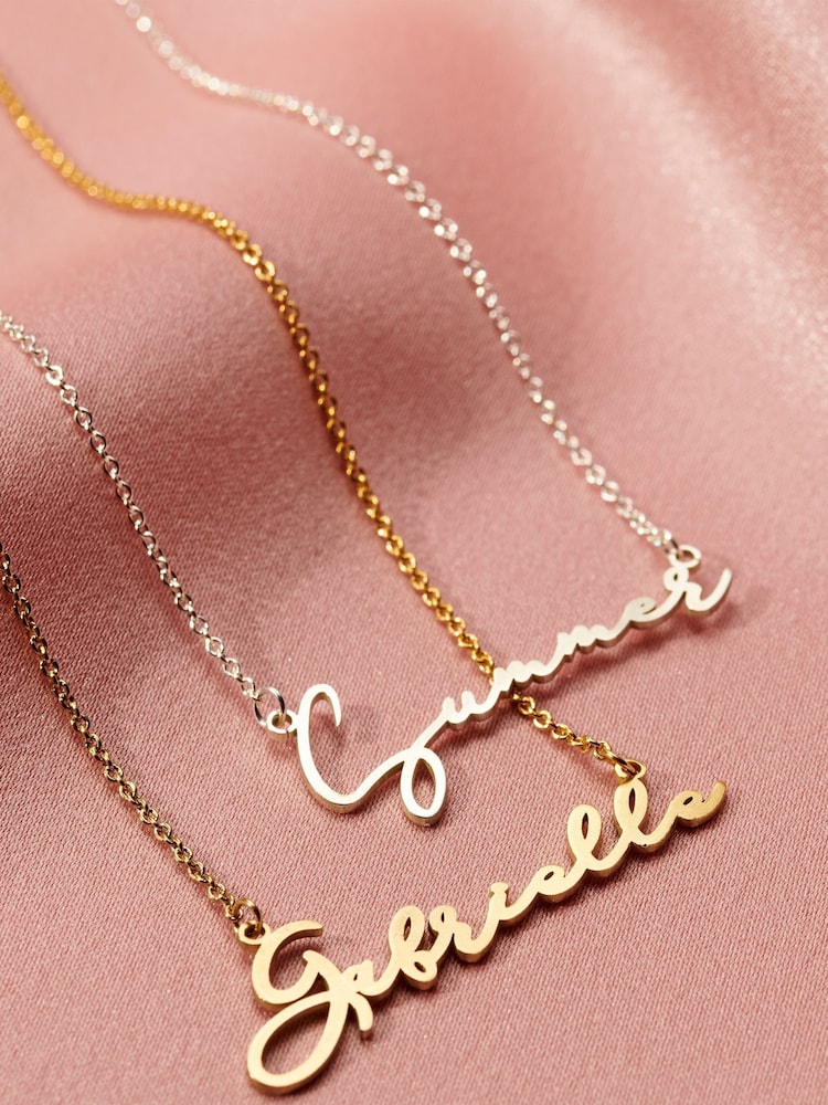 Personalised Script Name Necklace by Posh Totty Designs - Image 2 of 4