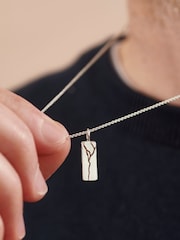Personalised Mens Kintsugi Tag Necklace by Posh Totty Designs - Image 2 of 4