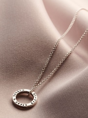 Personalised Mini Quote Circle Necklace by Posh Totty Designs - Image 1 of 4