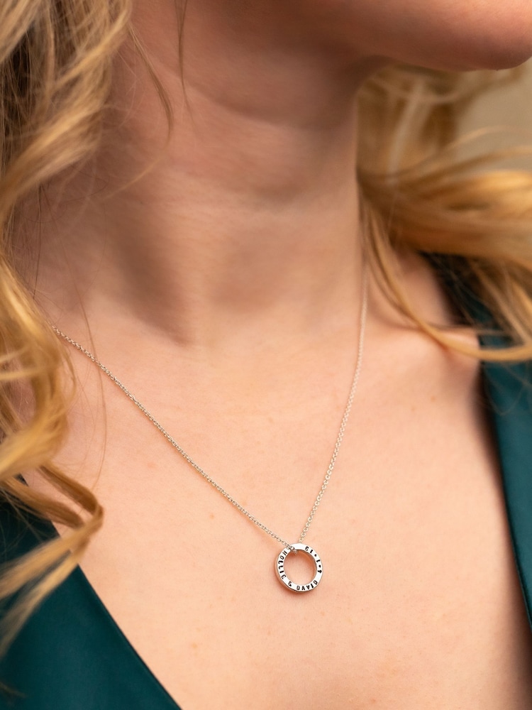 Personalised Mini Quote Circle Necklace by Posh Totty Designs - Image 2 of 4