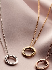 Personalised Mini Quote Circle Necklace by Posh Totty Designs - Image 3 of 4