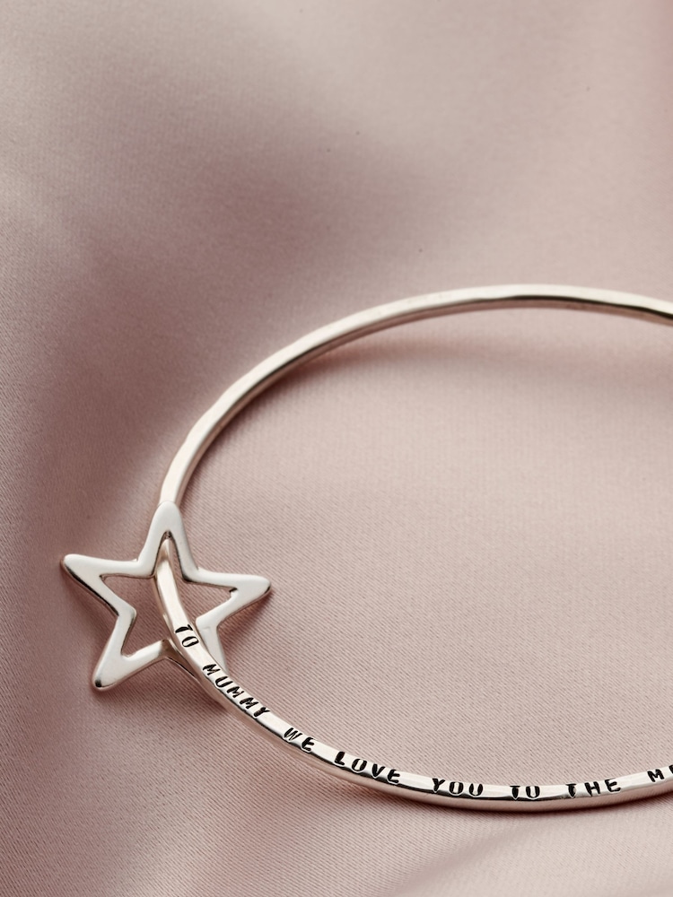 Personalised Star Bangle by Posh Totty Designs - Image 1 of 4
