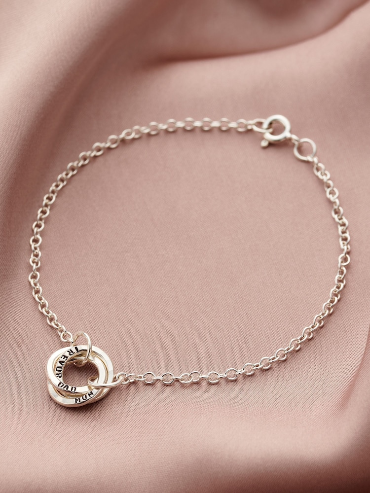 Personalised Micro Russian Ring Bracelet by Posh Totty Designs - Image 1 of 4