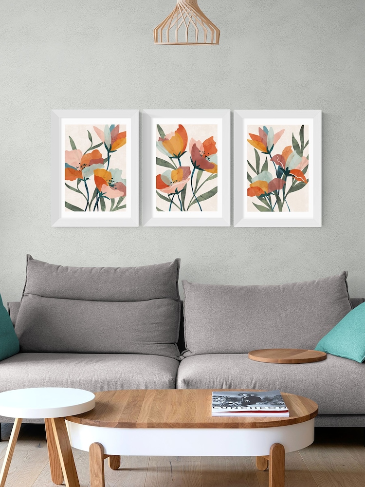 East End Prints White Summer Bouquet Wall Set Framed Art Print - Image 1 of 2