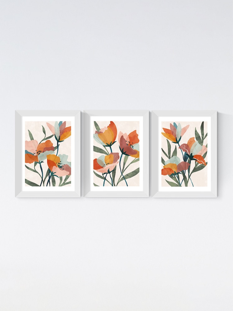 East End Prints White Summer Bouquet Wall Set Framed Art Print - Image 2 of 2